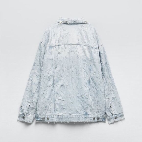 Zara TRF OVERSIZED DENIM JACKET - Picture 2 of 8